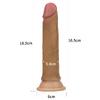 18 CM Çift Katmanlı Ultra Realistik ve Yumuşak Dokulu Anal Dildo Melez Penis