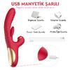 PRIME TOYS Chicy Titreşimli İleri Geri ve Aşağı Yukarı Dil Hareketli Klitoris Emişli 4 in 1 Vibratör