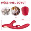 PRIME TOYS Chicy Titreşimli İleri Geri ve Aşağı Yukarı Dil Hareketli Klitoris Emişli 4 in 1 Vibratör