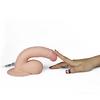 19 CM Ultra Yumuşak Dokulu Realistik Vibratör Eğilebilir Vantuzlu Gerçekçi Doku Titreşimli Penis