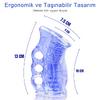 Erkek Penis Eğitim Mastürbatörü İki Tarafı Açık Uçlu Tırtıklı Stroker