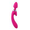 LEBOOM Çift Taraflı Klitoris ve G-Spot Uyarıcı Wand Massager Dildo Vibratör - Pembe