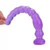 LIFELIKE VIBE Ultra Realistik Dokulu Boğumlu Anal Butt Plug 27 CM - Mor