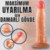 UNIQUE Realistik Dokuda Damarlı Dildo Vantuzlu Gerçekçi Yapay Penis 19 CM