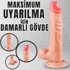 UNIQUE Realistik Dokuda Damarlı Dildo Vantuzlu Gerçekçi Yapay Penis 22 CM