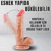 UNIQUE Realistik Dokuda Eğik ve Damarlı Dildo Vantuzlu Gerçekçi Yapay Penis 18 CM