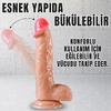 UNIQUE Realistik Dokuda Kalın Damarlı Dildo Vantuzlu Gerçekçi Yapay Penis 21 CM