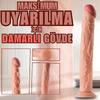 UNIQUE XL Realistik Dokuda Damarlı Dildo Testissiz İnce Büyük Boy Gerçekçi Yapay Penis 35 CM