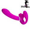 VALERIE Giyilebilir Klitoris Uyarıcı Strapless Strap-On 2 in 1 Couple Vibratör Dildo